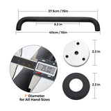 Grab Bars for Shower, 1 Pack 16-Inch Anti Slip Shower Handles for Elderly, Safety Shower Grab Bar, Stainless Steel Handicap Grab Bars for Bathroom (Black 1" Diameter)