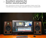 Audiosoul High-Density Studio Monitor Isolation Pads 10x13x2 inches for 6.5, 7 and 8 Inches Large Speakers - Pair of Base That Prevents Vibrations - Fits Most Stands
