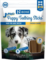 N-Bone Jumbo Puppy Teething Sticks Chicken Flavor Dog Treats, 7.28-oz Bag