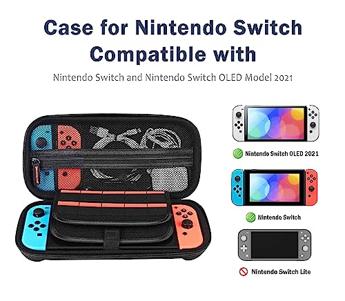 Flowers Switch Case For Nintendo Switch OLED/Switch LITE/Switch Accessories, Cute Carry Protective Bag, Travel Game Console Cases, Controller Hard Shell Holder 20 Cartridge Slot J69