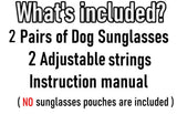 Style Vault G012 Dog Pet Costume Prop Sunglasses Heart Shape Medium Breeds 20lb-40lbs (2-Pack Red +Pink-Pink Mirror)