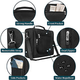 PAVILIA Extra Large Toiletry Bag Travel Bag for Women Men, Hanging Cosmetic Organizer, Water Resistant Makeup Bag for Accessories Toiletries, Travel Essentials Kit (Black)