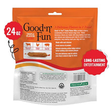 Load image into Gallery viewer, Good 'n' Fun Triple Flavor Ribs Chews for All Dogs, 24 Ounces, Treat Your Dog to Long-Lasting Chews Made with Beef Hide, Chicken and Pork Hide
