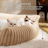 Bedsure Cute Pet Couch - Fluffy Dog Sofa with Premium Soft Corduroy Fleece, Dog Couch Bed with Washable Cover, Supportive for Medium Large Dogs, 36" L, Tuscan Beige