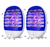 2 Pack Plug in Bug Zapper Indoor Flying Insect Trap, Electronic Mosquito Zapper Gnat Traps with LED Light for Patio, Bedroom, Kitchen, Office