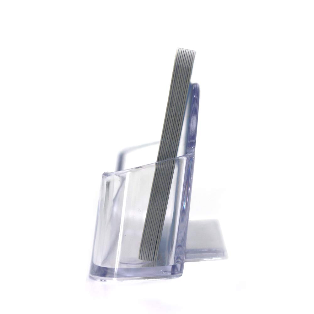 Qizpcer 8 Pack Plastic Business Card Holder - Clear Business Card Case for Desk - Office Acrylic Business Card Stand Display