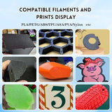 Ideaformer Double Sided Black PEI Build Plate for Bambu Lab X1/X1C/X1E/P1P/P1S/A1,Flexible Smooth Textured PEI Spring Steel Plate 257x257mm for Bambu 3D Printers