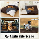 Smiry Waterproof Dog Bed Cover Blanket, Soft Reversible Pet Blanket, Washable Leakproof Cats Dogs Couch Cover for Sofa, Couch, Furniture (52x82 Inch, Chocolate/Dark Grey)