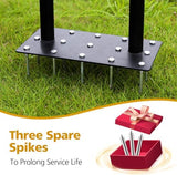 Lawn Aerator Spike Metal Manual Dethatching Soil Aerating Lawn with 15 Iron Spikes, Pre-Assembled Grass Aerator Tools for Yard, Lawn Aeration, Garden Tool, Revives Lawn Health（Black + Yellow01）