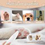 Upgraded Dog Paw Trimmer - Rechargeable Pet Shaver with LED Light, Low Noise Clippers for Eyes, Ears, Face & Rump
