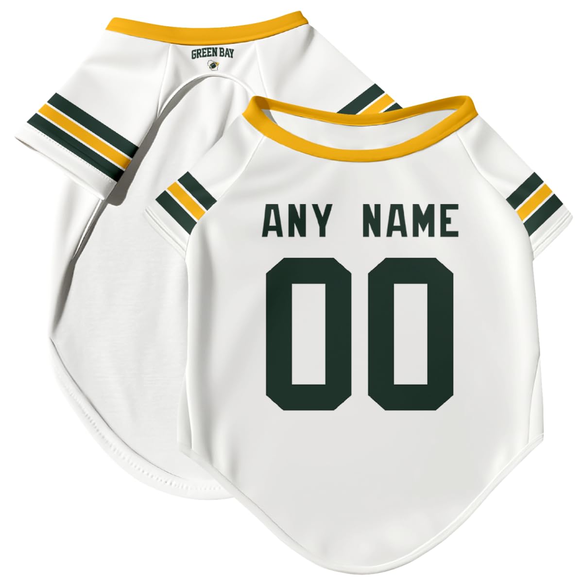ANTKING Green Bay Dog T-Shirt Jersey Style Pet Clothes Custom Name and Number Gifts