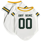 ANTKING Green Bay Dog T-Shirt Jersey Style Pet Clothes Custom Name and Number Gifts