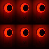 KINUR 6 Pack Red LED Plug into Wall with Dusk to Dawn sensors Plug in Night Lights for Kids Room, Bedroom, Bathroom, Baby Nursery,Stair Lights, Hallway Light
