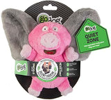 goDog Flips Pig-Elephant Silent Squeak Plush Dog Toy, Chew Guard Technology - Pink, Small