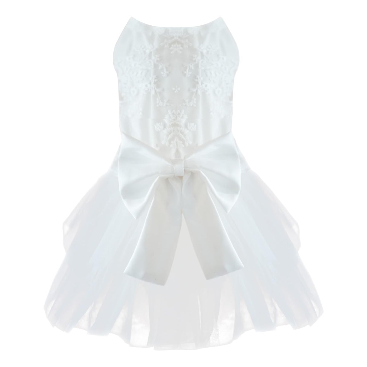 Dog Dress,Pet Wedding Dress Princess Formal Tutu Skirt with Bowknot,Puppy Birthday Party Outfit Apparel Girl for Dogs Cats (White Lace, XX-Large)