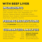 Temptations Creamy Puree with Beef Liver and Cheese, Variety Pack of Lickable, Squeezable Cat Treats, 0.42 oz Pouches, 24 Count