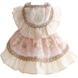 AZA Dog Princess Dresses for Small Dogs Cat Lolita Lace Bow Clothes Bunny Costume Pink Pet Girl Cute Coat Outfits Spring Costumes Summer (S,Pink Bunny)