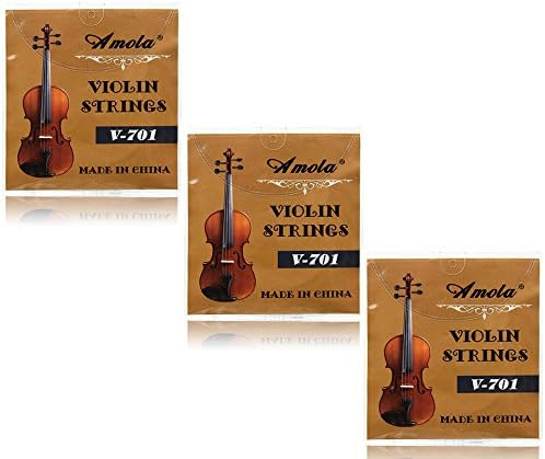 3 Packs Full Set Replacement Stainless Steel 4/4 Size Violin Strings E A D G