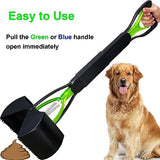 2-Piece ofPooper Scooper for Large Small Dogs Heavy Duty, Long Handle Poop Scoop for Yard, Grass, Gravel, Dog Poop Grabber with High Strength Material and Durable Spring