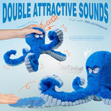 LEGEND SANDY Tough Dog Toys, Stuffed Dog Chew Toys, Large Dog Toys to Keep Them Busy, Interactive Dog Toys, Squeaky Dog Toys, Tug of War Dog Toy, Crinkle Dog Toy (Blue Octopus)