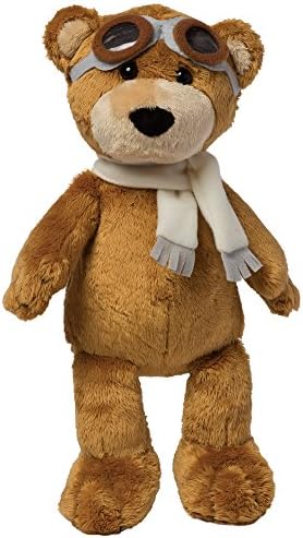 Manhattan Toy Aviator Teddy Bear 12" Stuffed Animal Plush with Soft Goggles and Scarf