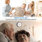 Wireless Caregiver Pager Panic SOS Call Button with Receiver for Elderly/Patient/Child, 500+ ft Range Attention Pager Alarm Nurse Calling Alert Patient Help Button for Home/Personal