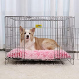 Vonabem XL Dog Bed Large Crate Pad, Washable Pink Pet Beds, Deluxe Plush Soft Crate Bed 42 inch, Dog Mats for Sleeping, Anti-Slip Kennel Pad 41 * 27 inch