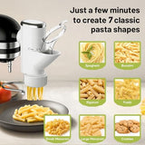 Gvode Pasta Press Attachment for Kitchenaid Stand Mixers - Gourmet Pasta Press Attachment for Kitchen aid with 7 Interchangeable Pasta Plates, Pasta Extruder Accessories