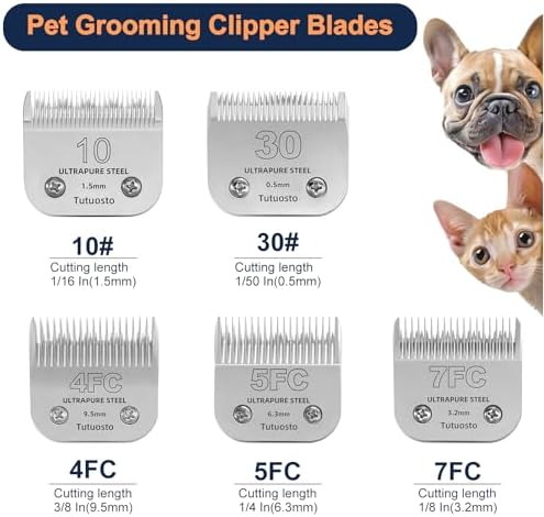 10# Clipper Blades Pet Grooming Clipper Replacement Blades Detachable Blade Compatible with andis/wahl/Oster Dog Clippers 3PCS