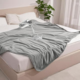 gogobunny Waterproof Bed Blanket, Reversible Sherpa Fleece Throw Blanket for Dog Puppy Cat, Furniture Cover Protects Bed Couch Sofa from Liquid Pee and Pet Fur (Grey, 50x60 inches)