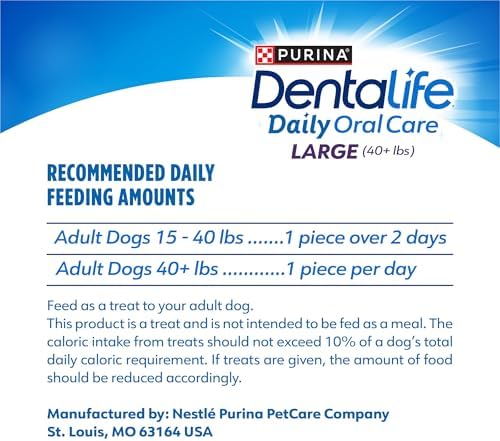 Purina Dentalife Daily Oral Care Chicken Flavor Large Breed Dog Dental Chews - 7 ct. Pouch