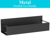 Metal 4 Pack Magnetic Spice Storage Rack Organizer for Refrigerator and Oven, Black Fridge Organizers and Storage, Metal