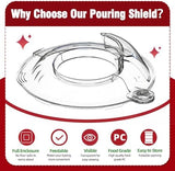 Pouring Shield for KitchenAid Tilt Head 4.5-5QT Mixer,Fit for Stainless Steel Bowls (Only),Food Grade Pouring Shield Mixers Bowl Cover Splash Guard for Kitchen aid Accessories and Attachments,Upgraded
