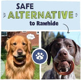 Pawstruck All-Natural 4" Bully Stick Rings for Dogs - Rawhide-Free, 100% Beef, Single Ingredient Dental Chew Bones - Fully Digestible, Low Odor - 3 Pack - Packaging May Vary