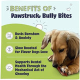 Pawstruck Natural 1–4" Bully Stick Bites for Small Dogs and Puppies – Single Ingredient, Digestible, Rawhide-Free, High-Protein Chew Treat Bones – 8 oz Bag – Packaging May Vary