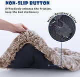 Dog Bed Crate Pad Plush Soft Pet Bed Calming Dog Crate Bed for Large Medium Small Dogs and Cats Washable Anti-Slip Kennel Crate Mats for Sleeping and Anti Anxiety XL