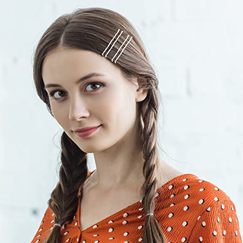 White Bobby Pins, AITRAI 110 pcs Hair Pins Kit 100pcs White Hair Pins &10pcs White U-shaped Hair Pins with Box Hair Accessories for Women Girls, 2.2 Inch
