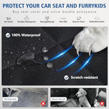 XL Truck Back Seat Extender for Dogs, Dog Seat Cover Back Seat Supports 400lbs, Hard Bottom Pet Seat Covers for Crew Cab Trucks, Dog Hammock for F150, RAM1500, Sierra, Tundra, Silverado, Titan Black