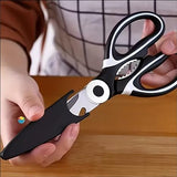 Heavy Duty Kitchen Scissors, Premium Sharp Kitchen Shears for Fish, Meat, Bones, Poultry and Vegetables with Strong Stainless Steel Blades Multi Purpose Cooking Scissors