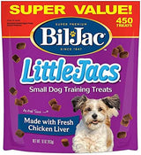 Bil-Jac Little Jacs Small Dog Training Treats - Soft Chicken Liver Dog Treats for Puppy Rewards - Real Chicken, No Fillers, 16oz Resealable Double Zipper Pouch (3-Pack)