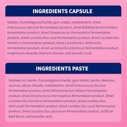Nutramax Proviable Probiotics for Dogs, Diarrhea Support Kit, Digestive Health Supplement with Multiple Strains of Bacteria, Plus Prebiotics, Kaolin and Pectin, 30 ml Paste and 10 Capsules