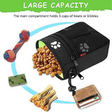 Dog Treat Pouch - 3 Ways to Wear Treat Pouches for Pet Training and 2 Pieces Clicker Taining for Dogs, Dog Training Treat Pouch Bag and Dog Clicker for Training with Waist Belt Shoulder Strap - Paws