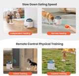 Potaroma Dog Puzzle Feeder Toy, Interactive IQ Training, Electronic Dog Toys, Automatic Rechargeable Treat Dispenser, Push Remote for Dog Food Dispensing for All Breeds of Dogs, 280ml Capacity
