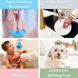 LiquiBands Silicone Wrist Bands for Washing Face - Spa Face Wash Wristbands That Keep You Dry - 1 Pair of Wrist Water Guards - Essential Beauty Accessory for Teen Girls Sage Green