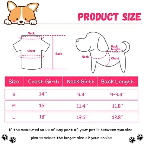 8 Pieces Pet Shirts Printed Puppy Soft Dog Shirt Pullover Cute Dog Sweatshirts Valentine‘s Day Puppy Girl Clothes Outfits Small Pet Cats(Cute Pattern,Size S)