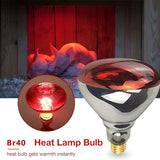 BONGBADA 2 Pack 250W Heat Lamp Red Infrared Bulbs Glass Lamp Bulb for Food Service, Brooder Bulb, Chicks, Pet, Bathroom, Light Therapy Use E26 Base, Flood Light Heat Lamp.