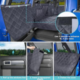 Truck Back Seat Extender for Dogs with Mesh Window,Sturdy Dog Car Seat Cover for Backseat with Door Protector,Waterproof Dog Hammock for Car Rear Seat Protector Fit Chevrolet,Silverado,RAM,GMC Trucks