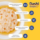 INABA Dashi Delights for Cats, Shredded Chicken with Bonito Flake Broth, 2.5 Ounce Cup, 12 Cups Total, Tuna Variety