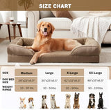INVENHO Orthopedic Dog Bed for Extra Large Dogs, XXL Waterproof Dog Sofa Beds, Egg-Crate Foam Dog Couch Bed with Washable Removable Cover, Waterproof Lining and Nonskid Bottom