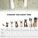 Bedfolks Waterproof Crate Bed, Plush Dog Kennel Pad with Removable Cover, Faux Fur, Washable, 35"x23", Sage Green